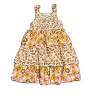 Ruffle-Tiered Floral Sun Dress | Size 4T